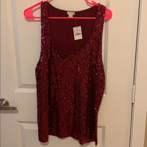 J.Crew Sequined Tank Top